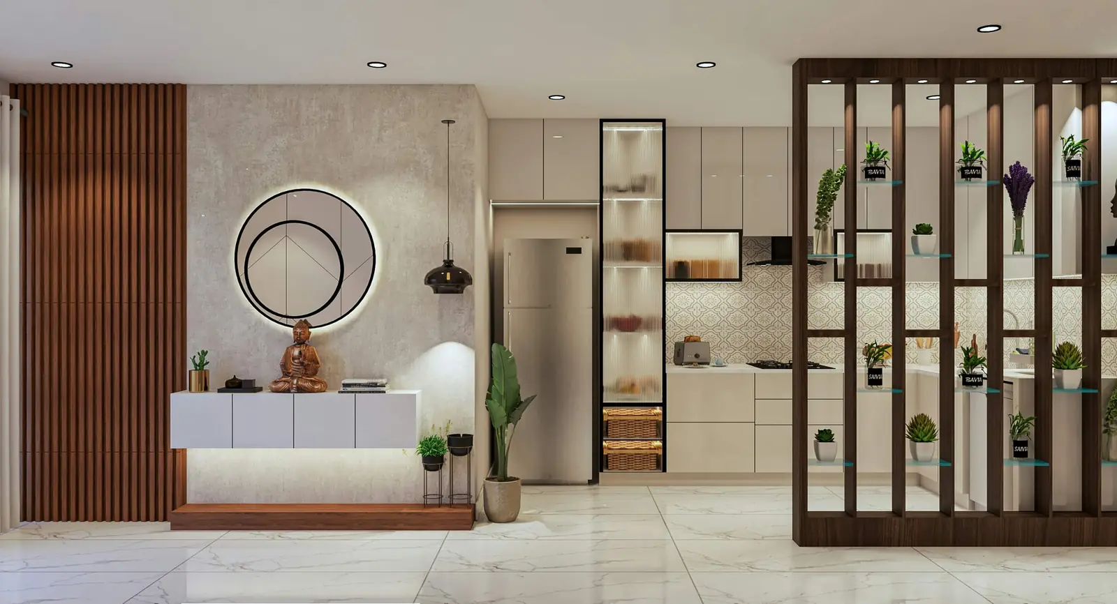 Interior a estrenar con cocina integrada